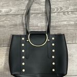 Vegan Leather Pearl Jillian Mini Tote Bag Black Photo 6