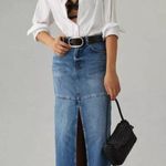 Reformation Tazz Denim Maxi Skirt in Wash Hemlock Size US 23 Photo 2