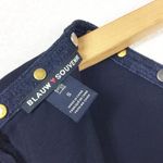 Scotch & Soda Maison  Long-Sleeve Mini Flounce Dress Small Navy Blue Denim Photo 4