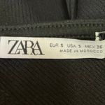 ZARA Black Halter Spaghetti Strap Ribbed Stretch Knit Camisole Bodysuit Top S Photo 3