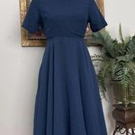 ASOS Dress Womens 2 Fit&Flare Open Zipper Back Short Sleeve Round Neck Sequin Photo 7