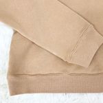 MONROW Tan Cropped Crewneck Sweatshirt Pullover Half Zip Boxy Casual Size XL New Photo 7