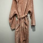 Plush Hooded Women's Robe PINK nwot Size M Photo 1