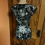 Vtg Y2K black floral sexy top Photo 11