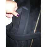 Cole Haan New NWT Womens Long  Coat Black Wool Walker Designer 16 Belt Shawl Work Photo 1