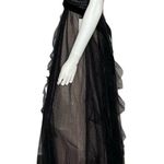Teeze Me Women's Black Sweetheart Neck Strapless Formal A-Line Dress sz Jr's 1/2 Photo 1