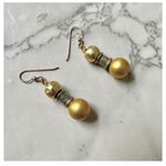 Liz Claiborne  vintage silver gold drop earrings Photo 1