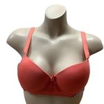 Massam Size Large Peach Floral Lace Underwire Bra. Made in Brazil New. Photo 0