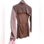 Atoir by Revolve The Baseline Mini Dress Coffee Mock Neck Cut Out Long Sleeves Brown Size 8 Photo 6