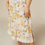 Rachel Parcell NEW  Sleeveless Floral Midi Shirt Dress Ivory Yellow Photo 9