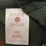 Shade & Shore Green Ribbed Knit v-neck Adjustable Straps Bikini Top NEW 38DD Photo 5