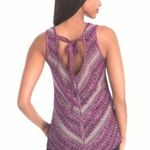 White House | Black Market WHBM Tie Back Purple Knit Sleeveless Sweater S Photo 1