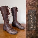 American Vintage vintage • 1930s G.H. Bass aviator boots lace up knee high brown leather antique Photo 1