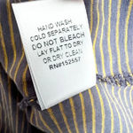 Polagram  | Charcoal Gray Yellow Striped Shirt Dress Tie Waist | Size Small Photo 5