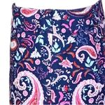 Talbots  blue, pink and white paisley skirt with side zipper in size 10. EUC Photo 1