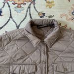 Free Country  Taupe/Lavender Quilted Lightweight Snap Button Shacket Medium Photo 4