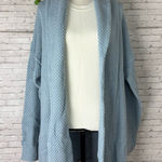 Isaac Mizrahi  Live Light Blue Cotton Knit Chunky Longline Cardigan Photo 0