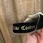 Juicy Couture Vintage RARE Leather Wool Suede Rhinestone Black Slippers Size 5/6 Photo 6