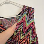 Ny Collection Plus Size Multicolor Sleeveless Maxi Dress Rainbow Chevron Stripe Photo 6