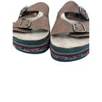 Seven Dials  Slip on Sandals Beverlyn brown straps cork sole colorful Size 10 Photo 1