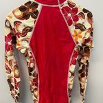 Patagonia NWT Water Girl Rash Guard XS Womens Long Sleeve Floral Red Swim Beach Photo 1