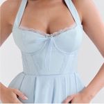 House Of CB  Harriet Bluebell Cotton Halter Mini Dress S Photo 5