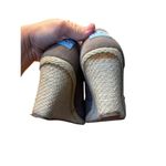 Toms Women's Peep Toe Wedge Heels Gray Canvas Espadrilles Size 7.5 Photo 5