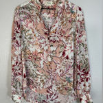 L'Agence L’Agence Pink Floral Nina Long Sleeve Silk Button Blouse XS $390 Photo 0
