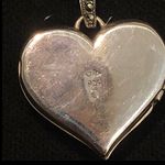 JUDITH JACK Sterling Silver Marcasite Encrusted Large Heart Locket RARE Black Photo 3