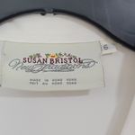 Susan Bristol Vintage Semi Sheer Short Sleeve Ivory Button Down Women Size 6 Photo 9