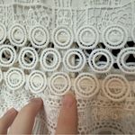 Alexis  White Crochet Short Sleeve Lace Midi Dress Size Small Photo 9