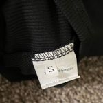 Knit Two Pieces Set Crop Top Mock Neck Blouse High Waist Flare Pants High Rise Trousers Slim Fit Set Long Sleeve Black Photo 10