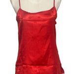 Boutique Red Hearts Novelty Sleep Satin Cami Sleeveless Top NWT Size M Photo 0