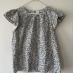 J.Crew animal print short flutter sleeve blouse Small NWT Comfy Closet staple Photo 0