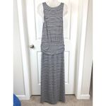 Gap Grey Stripe Hot Maxi Dress Tank Style Elastic Waist Size Medium Womens Photo 5