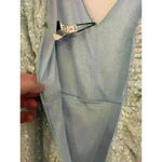 Badgley Mischka Collection Blue Sequin Iridescent Gown Dress Size 0 MSRP $660 Photo 8