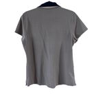 Vineyard Vines  Performance Shirt Womens L Gray Navy Blue Polo Short Sleeve Photo 2