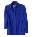 VINTAGE FORECASTER of BOSTON Wool Puff Sleeve Longline Pea Coat Blue Size L Photo 5