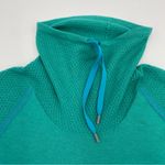 Eddie Bauer Sweater NWT Funnel Neck Teal Knit Pullover Women Size Small Raglan Photo 9