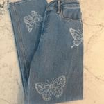 Hollister New Ultra High Rise Dad Jeans Butterfly Print Stretch 25x29 $64.95 Photo 2