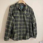 Woolrich  Green Plaid Button Down Shirt Petite L Photo 9