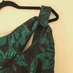 Aidan Mattox New Metallic Jacquard One-Shoulder Gown Emerald Green Women Size 10 Photo 6