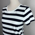 J. Crew Mercantile Women's Crew Kneck Striped Navy White Short Sleeve Tee Small Photo 1