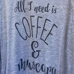 "Coffee & Mascara" Tank Top White Gray Size M Photo 3