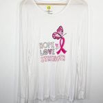 WonderWink Hope Love Strength Breast Cancer Shirt Women's Size X-Large XL Photo 2