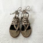 Rebecca Minkoff Evonne Taupe Grey Suede Lace Up Strappy Gladiator Sandals 6 Photo 6