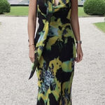 ZARA  Vibrant Multicolor Maxi Dress halter flowy bodycon evening party wedding Photo 0