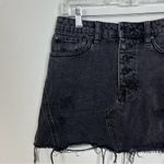 Free People Denim A-Line Skirt in Black Photo 2