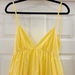 NWT Commense Open Back Midi Sun dress 100% Cotton Butter Yellow sz Medium Photo 6
