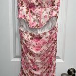 Hello Molly  Women’s Floral Truly Mine Strapless Ruched Mini Dress Size XL 10 NWT Photo 1